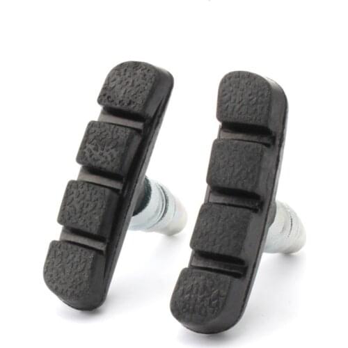 Bicycle Rubber Universal V-Brake Block No Noise No Skid Fits Most MTB City Folding Bike Brakes Pads Kit Road Mountain Cycle