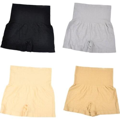 Women Seamless High Waist Trainer Tummy Control Panties Body Shaper Briefs Ribbed Knit Butt Lifter Slimming Corset Safety Shorts