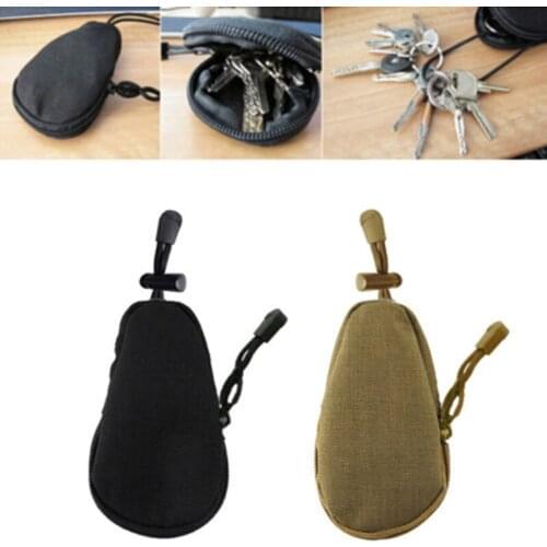 1PCS Mini Key Wallets Holder Men Coin Purses Pouch Military Army Bag Small Pocket Keychain Zipper Case Out Door Pack