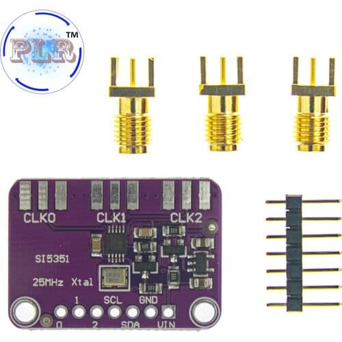 10PCS DC 3V-5V Si5351A Si5351 I2C Clock Generator Breakout Board Module PLR Signal Generator Clock 8KHz-160MHz For Arduino