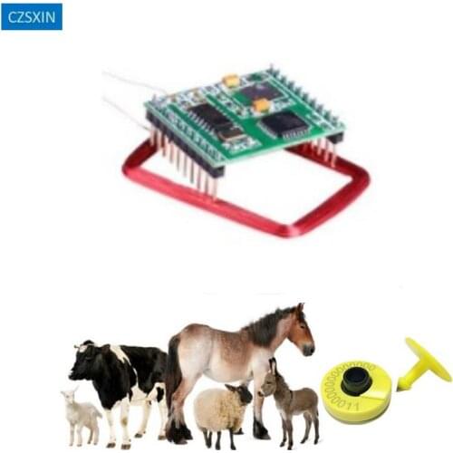 134.2KHz FDX-B EM4305 rfid animal ear tag reader antena ISO11784/85 for animal tracking cattle sheep