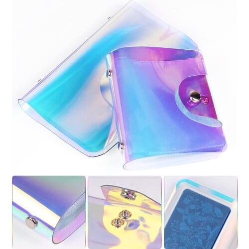 20/32slots Holographics Stamping Plate Case Nail Art Stamp Card Bag Steel Plate Album Stamping Template Storage Bag