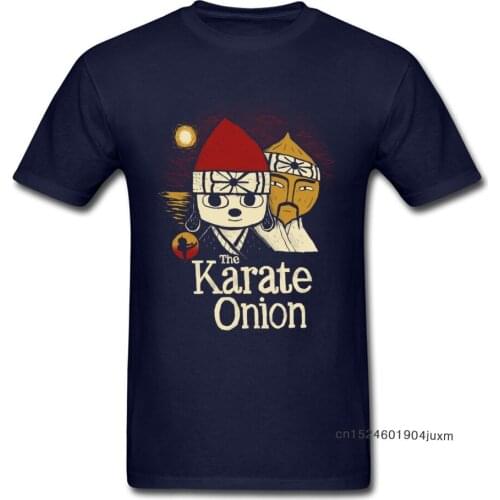 2018 Funny T-shirt The Karate Onion 100% Cotton T Shirts For Men Letter Cartoon Print Mens Tshirt Sleeved Tops Tees Hot Sale