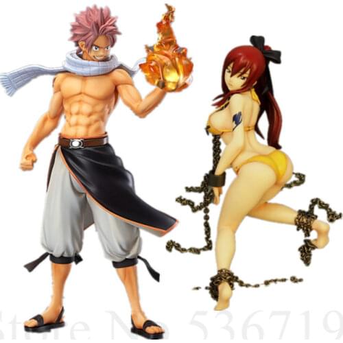 23cm Anime Fairy Tail Natsu 1/7 Scale Figure PVC Collectible Figurines Model Toys for Christmas Gift
