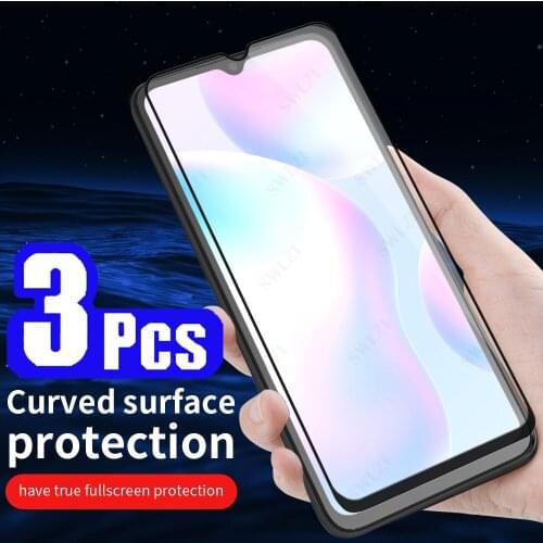 3Pcs full cover for Xiaomi Redmi Note 7 7S 8 8T 9 pro Max 9S 9T Phone Screen Protector 9A 9C 9I 10X pro 7A Tempered Glass Film