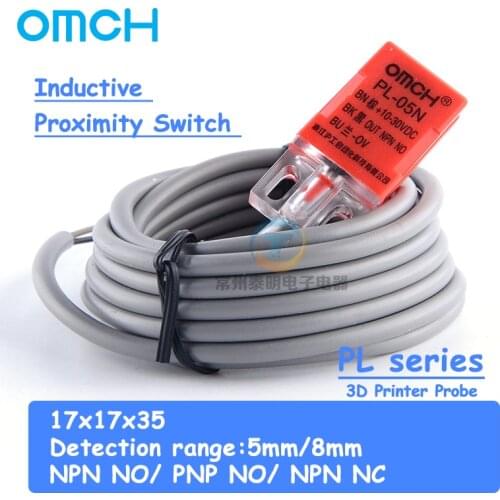 3D Printer DIY Inductive Probe PL-08N2 Inductive Proximity Sensor Switch Detector PL-08N Bed Leveling Probe NPN NC DC 6-36V