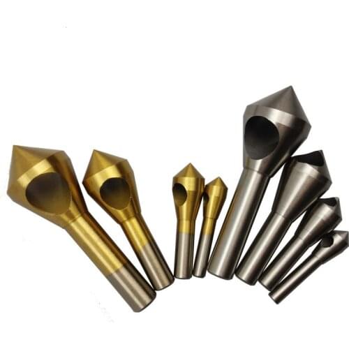 4pcs Metal Wood Plastic Countersink Deburring Tool Hole Countersinker Drill Bit Wood Chamfer Cutter