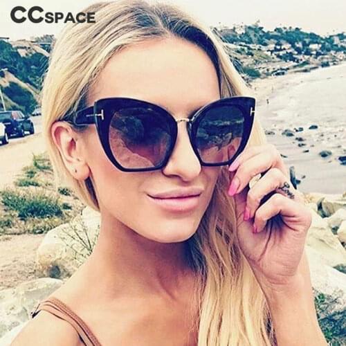 47925 Big Cat Eye Sunglasses Men Women Fashion Shades UV400 Vintage Glasses