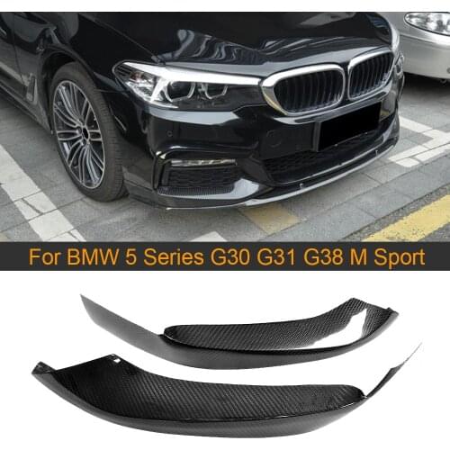 5 Series Carbon Fiber Front Bumper Splitters for BMW G30 G31 G38 520i 530i 540i M Sport 17-19 Front Winglets Lip Splitters FRP