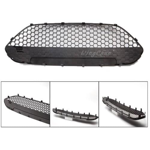 92*22cm ABS Black Painting Racing Car Front Bumper Grill for Ford Fiesta 2013 2014 2015 with ST logo