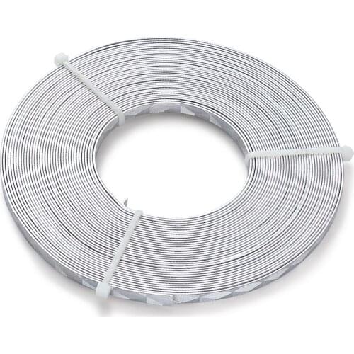 5x1mm Aluminum Wire Silver Color Bendable Flat Metal Wire for DIY Earring Necklace Bracelet Jewelry Making Findings Accessories