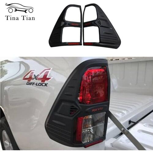 Car Exterior Mouldings Styling ABS Tail Lights Cover Fit For TOYTA HILUX REVO 2015 2016 2017 2018 Pickup Decoration Accessories