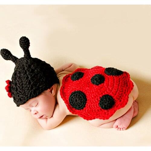 Baby Hat Newborn Baby Beanie Newborn Baby Cute Insects Knit Crochet Clothes Costume Photo Photography Props Baby Girl Boy Hat