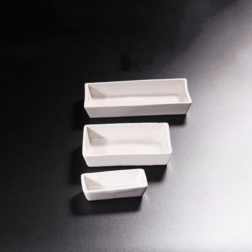 30mmx60mm 60mmx90mm 60mmx120mm Square Ceramics Crucible For Laboratory