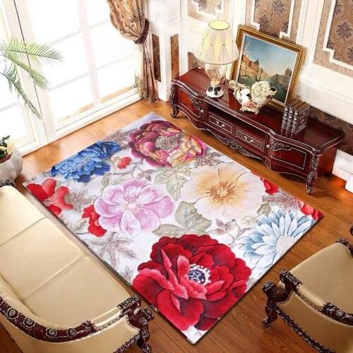 Daisy European American Carpet 100% Wool Bedroom Living Room Floral Hand Carved Comfort Carpet