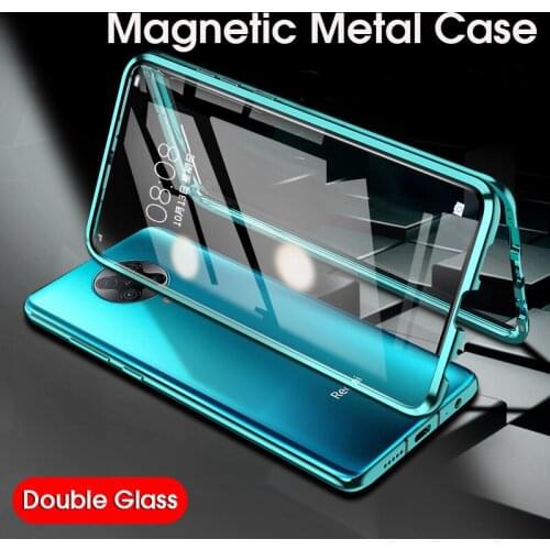 360 Cover Magnetic Metal Case For Xiaomi POCO X3 NFC X2 F2 Pro F1 Glass Cases Xiomi Pocophone F2 Pro Poco X2 X3 NFC Funda Shell