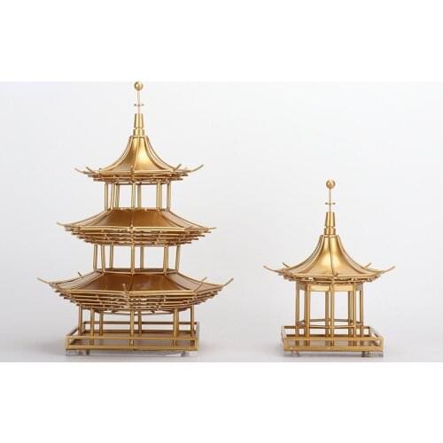 Metal pagoda furnishing articles Arts and crafts soft adornment desk decoration living room decoration