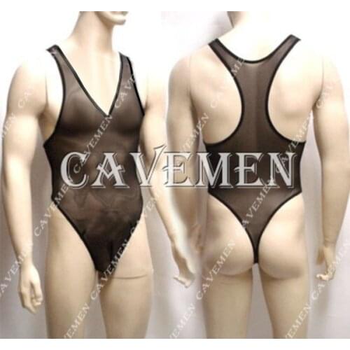 Deep V neck Mens bodybuilding Jumpsuit * 2050 *sexy men lingerie T-Back Thong G-String T pants Brief Underwear free shipping