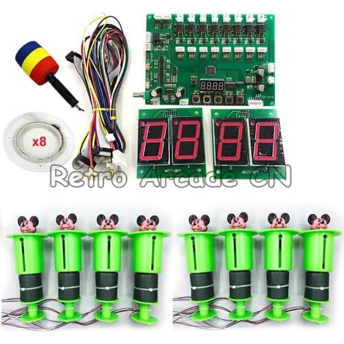 Arcade Children Game Diy Kit Hitting Frog Gopher Games Motherboard Wire Harness Display Hammer Heads Parts LED Light Ring