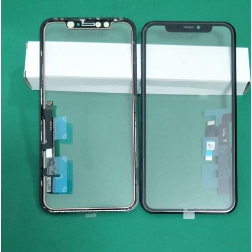 2pcs 3 in 1 tested AAA original lcd touch sensor glass digitizer with frame + hollow glue for iphone xr 11 screen cover repair