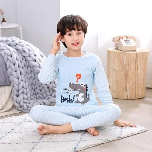 Teens Pijamas Long Sleeve Cotton Pyjamas Kids Clothes Sets Cartoon Big Boys Sleepwear Cute Pajamas For Girls Childrens Clothing