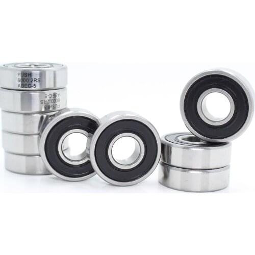 6000-2RS Bearing ABEC-5 10PCS 10x26x8 mm Deep Groove 6000 2RS Ball Bearings 6000RS 180100 RS
