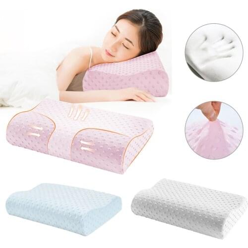 Memory Foam Pillow, Bamboo Pillow for Sleeping, Cervical Pillow for Neck Pain, Neck Support for Back 50x30cm