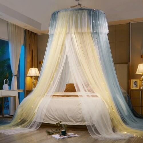 Princess Mosquito Net For Girls Romantic Mosquito Net Hung Dome Bedding Thicken Yarn Bed Valance Anti-mosquito Decor Bed Cover