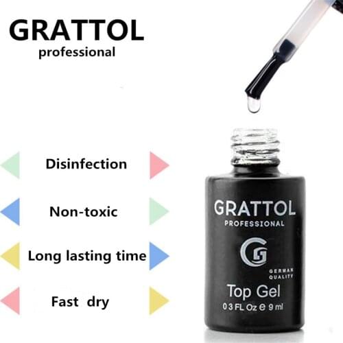 GRATTOL Professional 9ml Nails Gel Polish Fall Winter Color Long Lasting Hybrid For Base Top Coat Soak Off UV LED DIY Nail Art