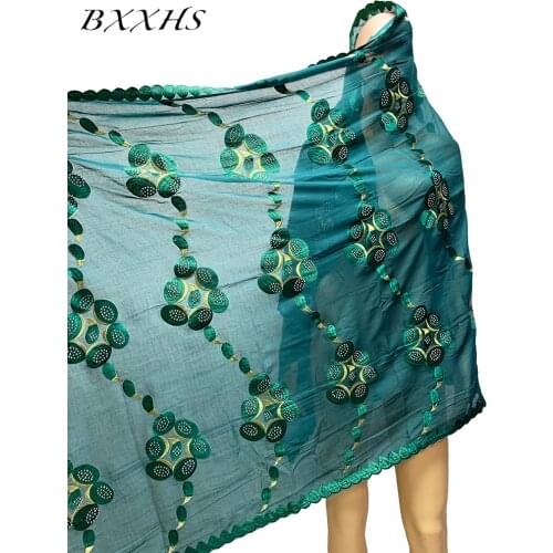 Ramadan African Dubai Hijab Cotton Pashmina for Pray Embroider Ring Diamond Shawl Wrap Muslim Fashion Ramadan Turban Woman LH177