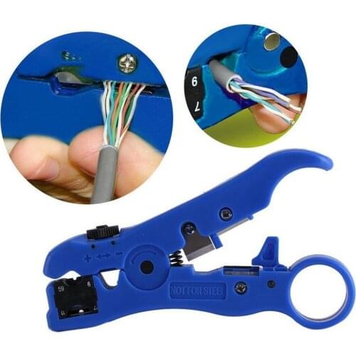 Rotary Coax Coaxial Cable Wire Cutter Stripping Tool UTP/ST RG59 RG6 RG7 RG11 Stripper Multifunctional Electric Stripping Pliers