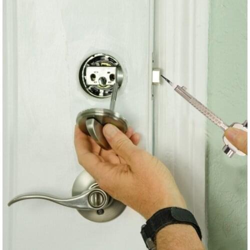 203F Sliver Locksmith Tool Zinc Alloy Durable Sturdy Long Time to Use Hard Props Locksmith Multi-tool Removal Tool