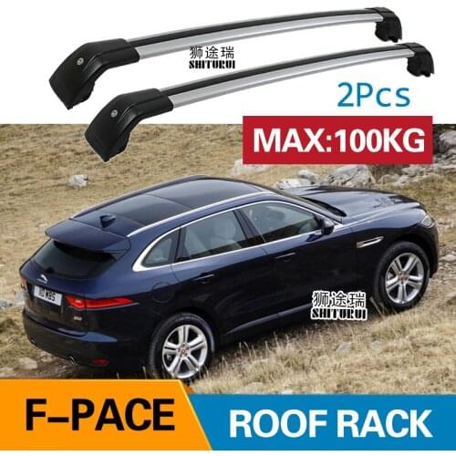 SHITURUI 2 Pcs Roof Bars for Jaguar F-PACE (X761) 2015-2020 Aluminum Alloy Side Bars Cross Rails Roof Rack Luggage Carrier