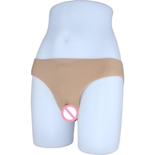 RAOPIN Silicone Fake Vagina Shaping Pantys Crossdressing Sexy Underwear Lifts the Hips With Penis Tube Transgender