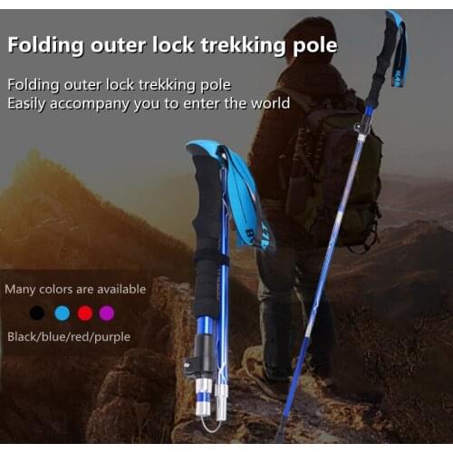 Folding trekking poles, outdoor trekking poles, Nordic walking poles, outdoor hiking sticks, elderly walking stick