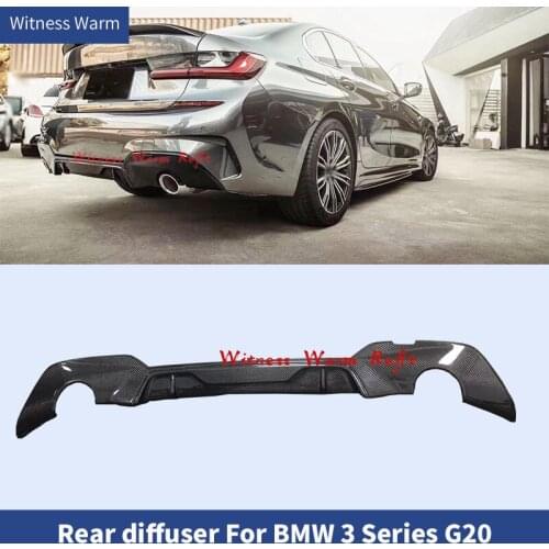 Carbon Fiber /FRP Car Rear Bumper Diffuser Spoiler Lip Guard For BMW G20 G28 M-Sport Bumper 2019 2020 Rear Diffuser