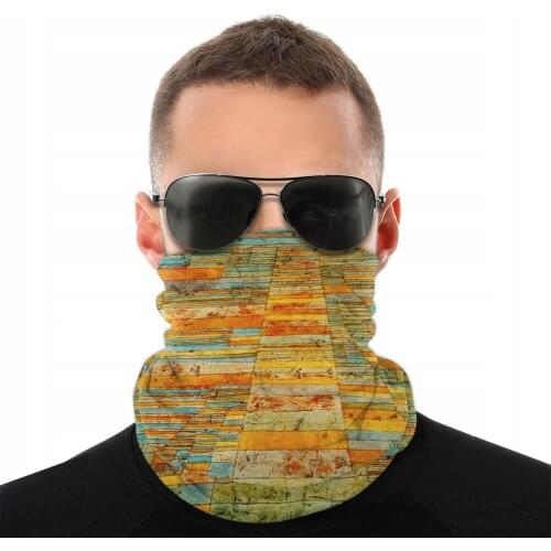 Paul Klee Highways Byways Scarves Neck Face Mask Unisex Halloween Tube Scarf Neck Bandanas Windproof Headwear Outdoor Climbing