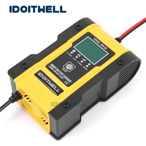 Lithium lifepo4 lead acid battery charger 12V 6A 24V 3A Universal Automatic battery chargers fast Motorcycle Car Battery charger