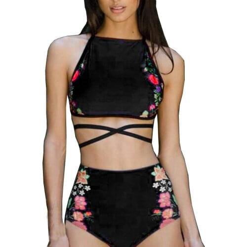 Swimwear Women Bikini Women Bikini Set Swimwear Push-Up Padded Print Bra Beachwear Mature Woman Swimsuits Z1223