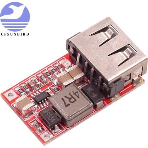 10pcs 6-24V12V/24vto5V USB Output charger step down Power Module Mini DC-DC Step Up Boost Module Power Adjustable buck Converter