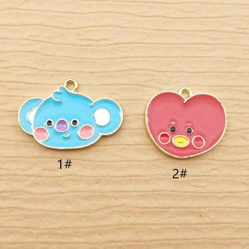 10pcs enamel cartoon charm for jewelry making and crafting cute earring pendant necklace bracelet charms