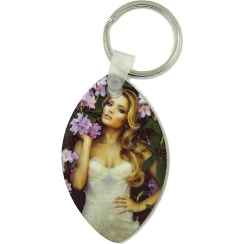100pcs/lot Wholesale Fashion diy OEM Sublimation Wooden Key Rings White blank MDF Key Chain for Heat Press