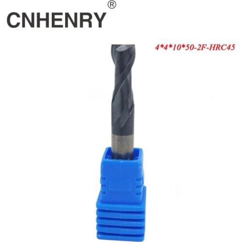 2pcs 4mm 2 Flutes HRC45 4*10*D4*50 Solid Tungsten Carbide Coating Square End Mill CNC Router Bits Tools Milling Cutter