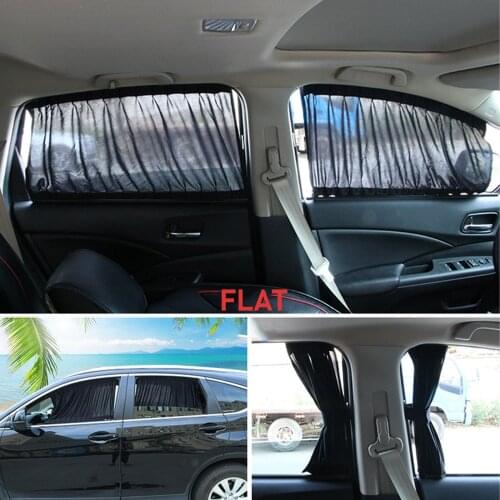 2 Pcs High Quality Car Anti-UV Side Window Sunshades Car Window Shade Curtain Auto Rear Windshield Sun Block For Most Of Car SUV