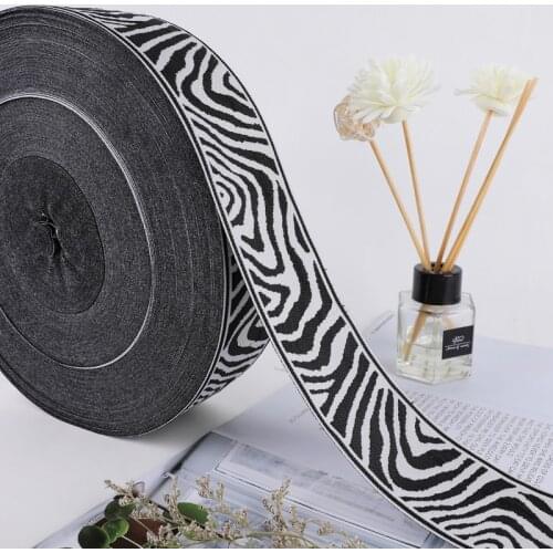 25M/Lot 6CM Wide Zebra Pattern Jacquard Webbing Curtain Lace Trims Belt Accessories DIY Sewing Sofa Cushion Lace Ribbon Decor