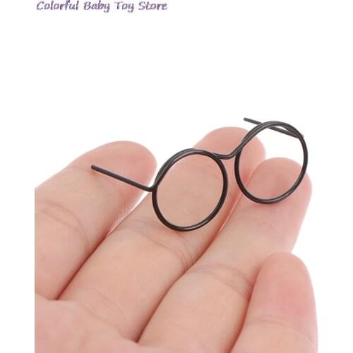 5PCS Great Collection Fashion Round Frame Lensless Retro Doll Glasses For Doll