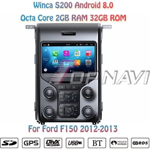 Topnavi Octa Core 8'' Android 8.0 Car DVD Multimedia Player for Ford F150 2012-2013 Audio Autoradio Stereo 2DIN GPS Navigation