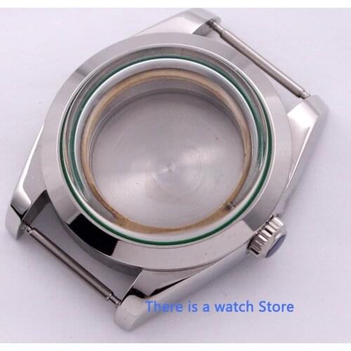 Bliger 40mm Stainless Steel Watch Case with Mineral Glass Fit ETA 2836 MIYOTA Movement