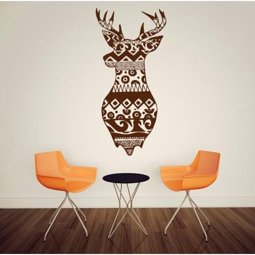 Art Vinyl Deer Elk Stag Nature Decal Rural Sticker Hunting Home Decal Bedroom Boys Room Murals DIYCarving Wall Aticker W-49