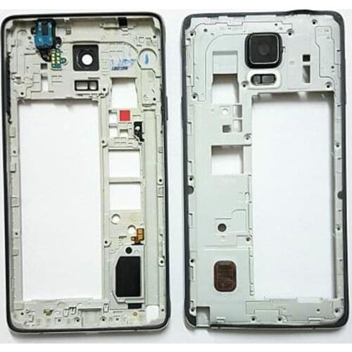 10 pieces/lot For Samsung Galaxy Note 4 N910F n910v Middle Chassis Plate Bezel Mid Housing Frame with small Parts B/W/G